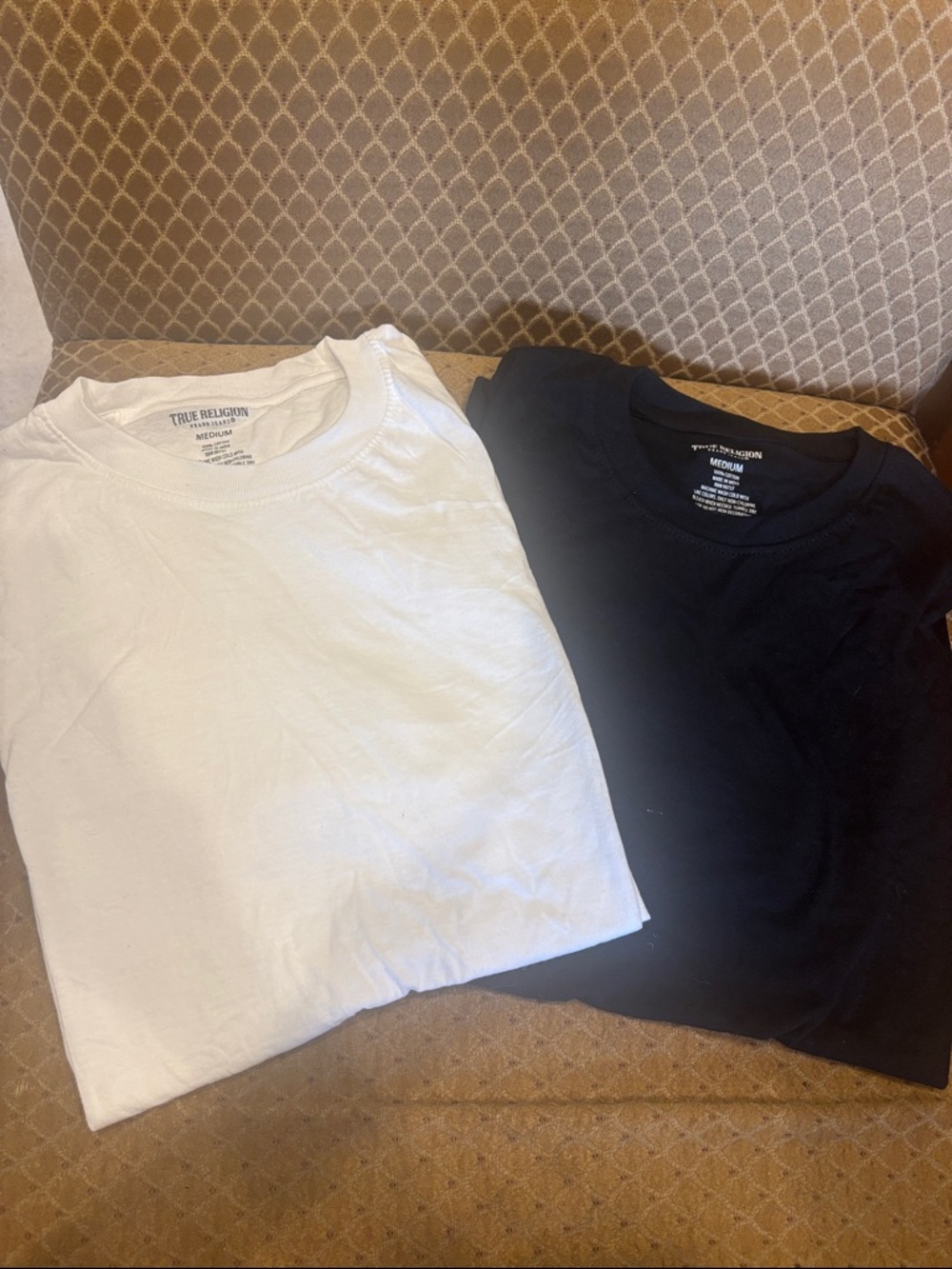 True Religion Duo Crew Neck Tees - White & Black